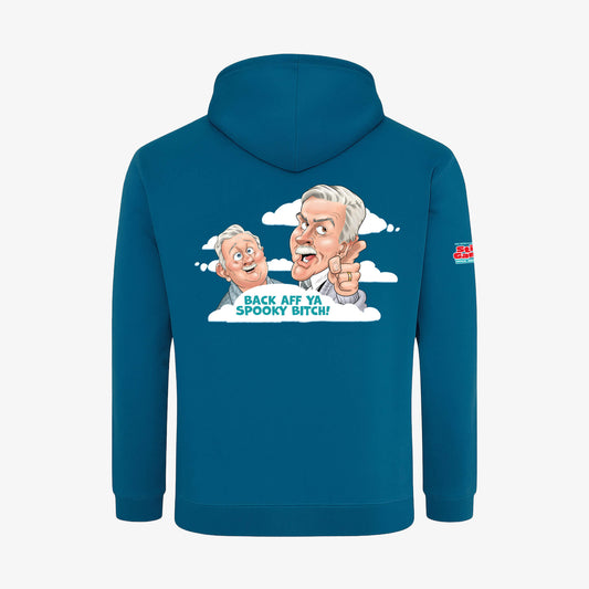 Back Aff Hoodie - Deep Sea Blue - Back View - Official Still Game