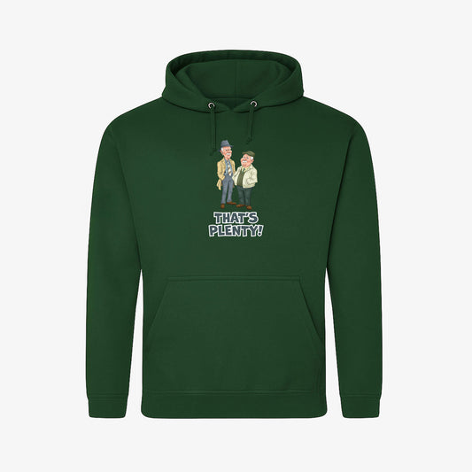 That's Plenty Hoodie - Bottle Green - Front View - Official Still Game