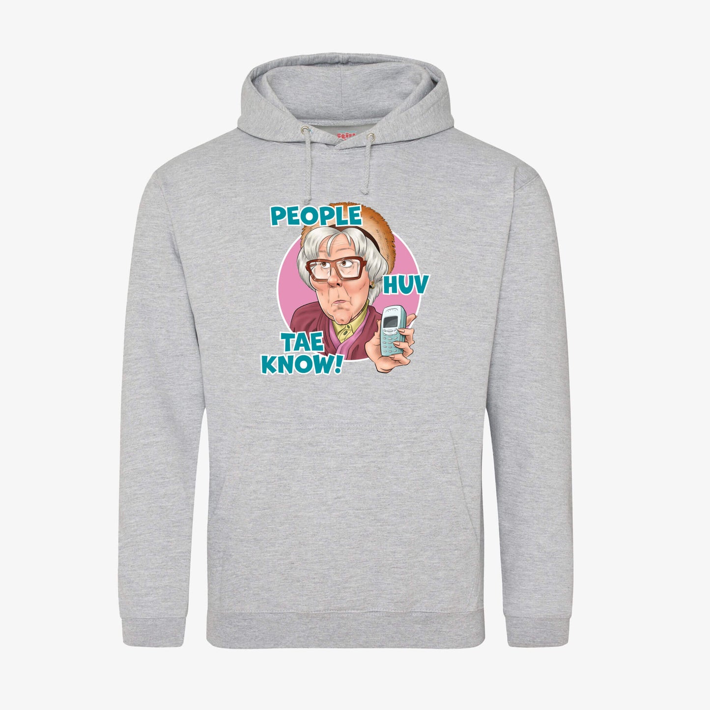 People Huv Tae Know Hoodie - Heather Grey - Official Still Game