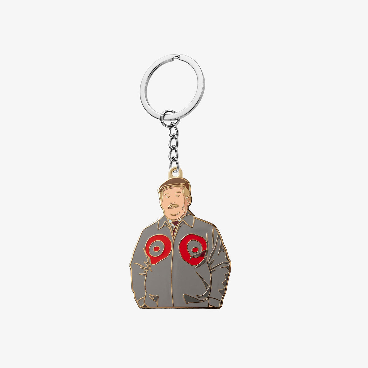 Enamel keyring with Jack Jarvis Boobs Graffiti design