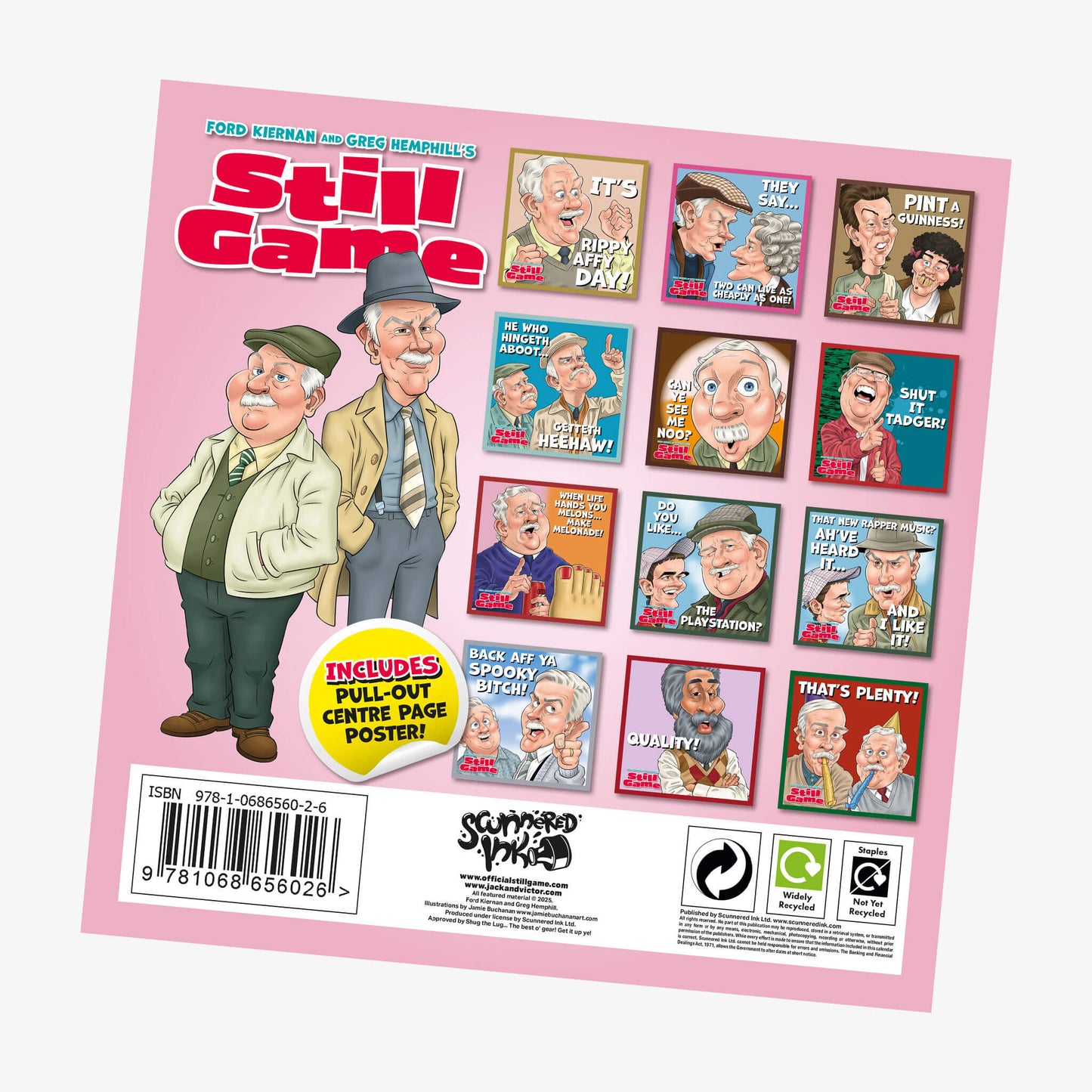 Back Cover of The Official Still Game Calendar 2026