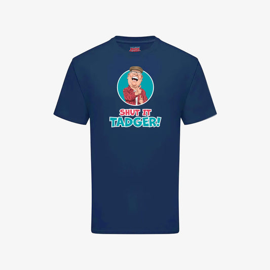 Shut It, Tadger! T-Shirt - Mountain Blue - Front View - Official Still Game