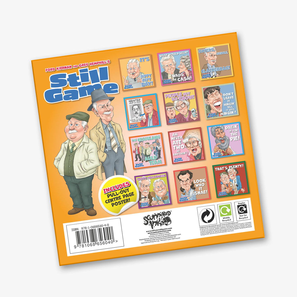 Back cover view of the The Official Still Game Calendar 2027 - Paperback