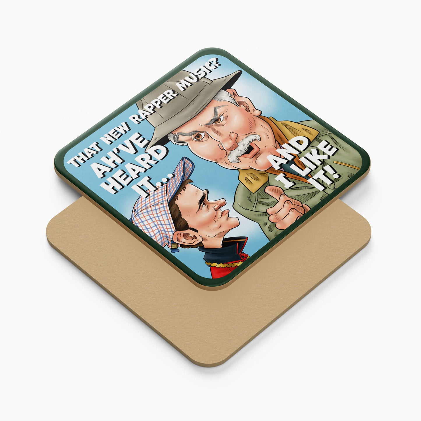 Huv Ye Heard Aw The New Rapper Music Coaster (Set of 2)