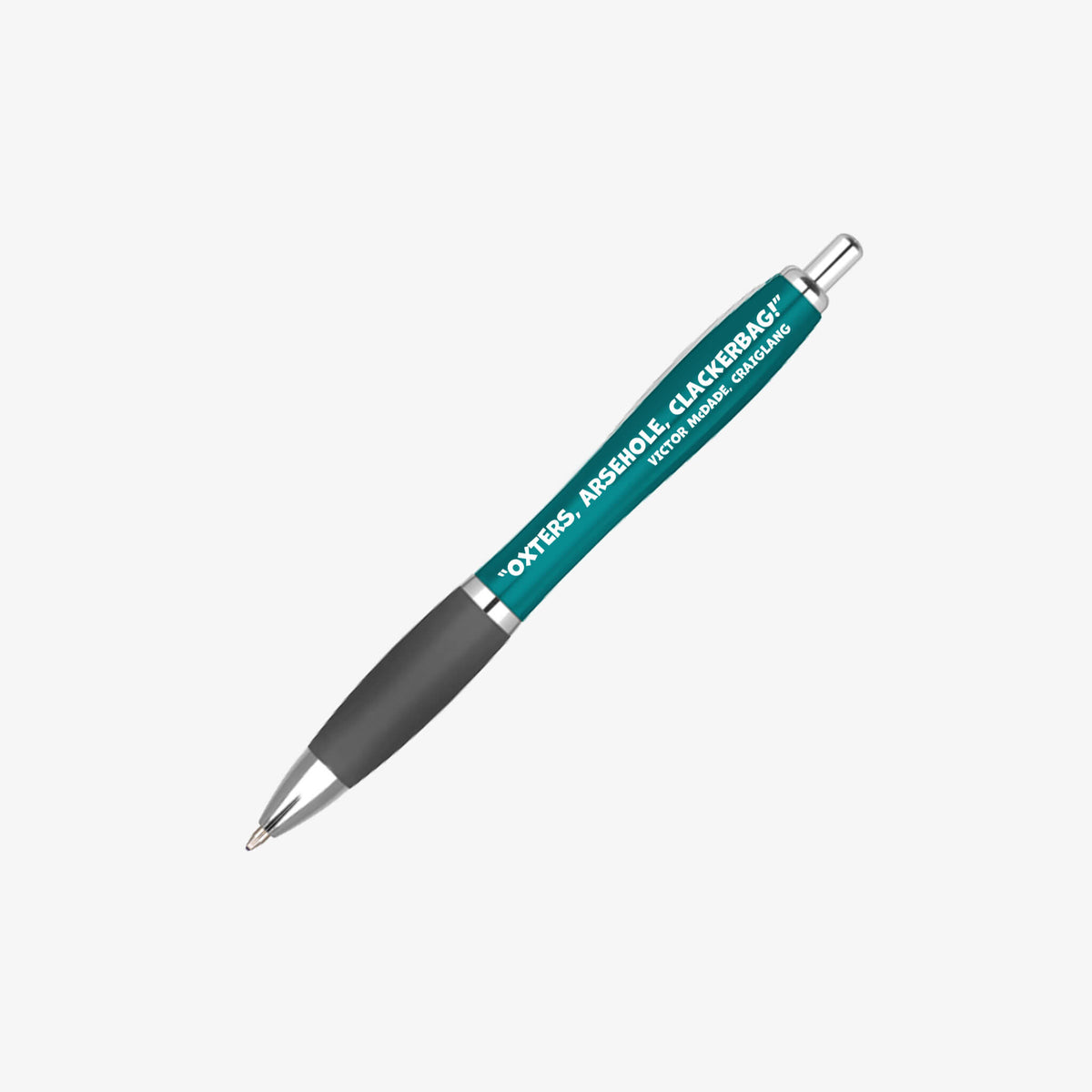 Victor McDade: Oxters Ballpen with Aqua coloured barrel.
