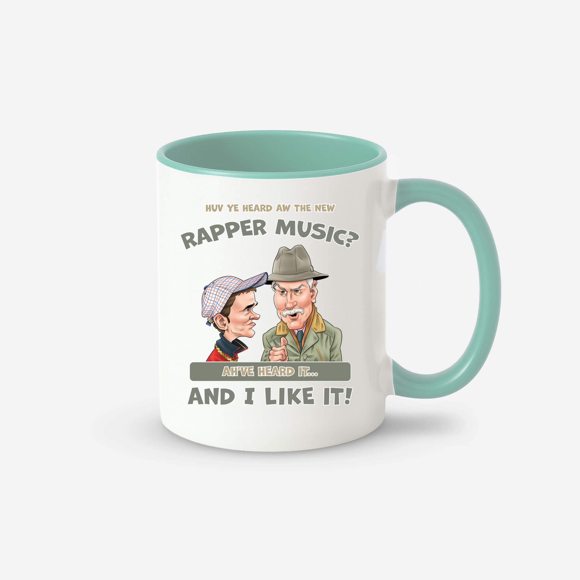 Huv Ye Heard Aw The New Rapper Music Contrast Mug - Official Still Game