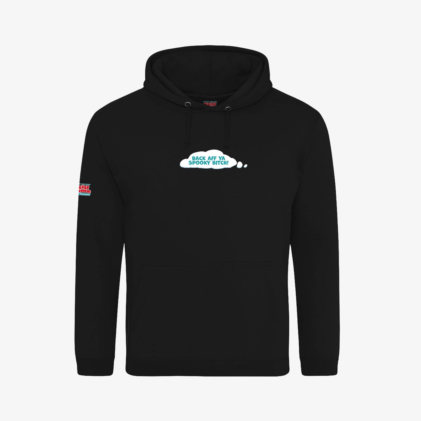 Back Aff Hoodie - Black - Back View - Official Still Game