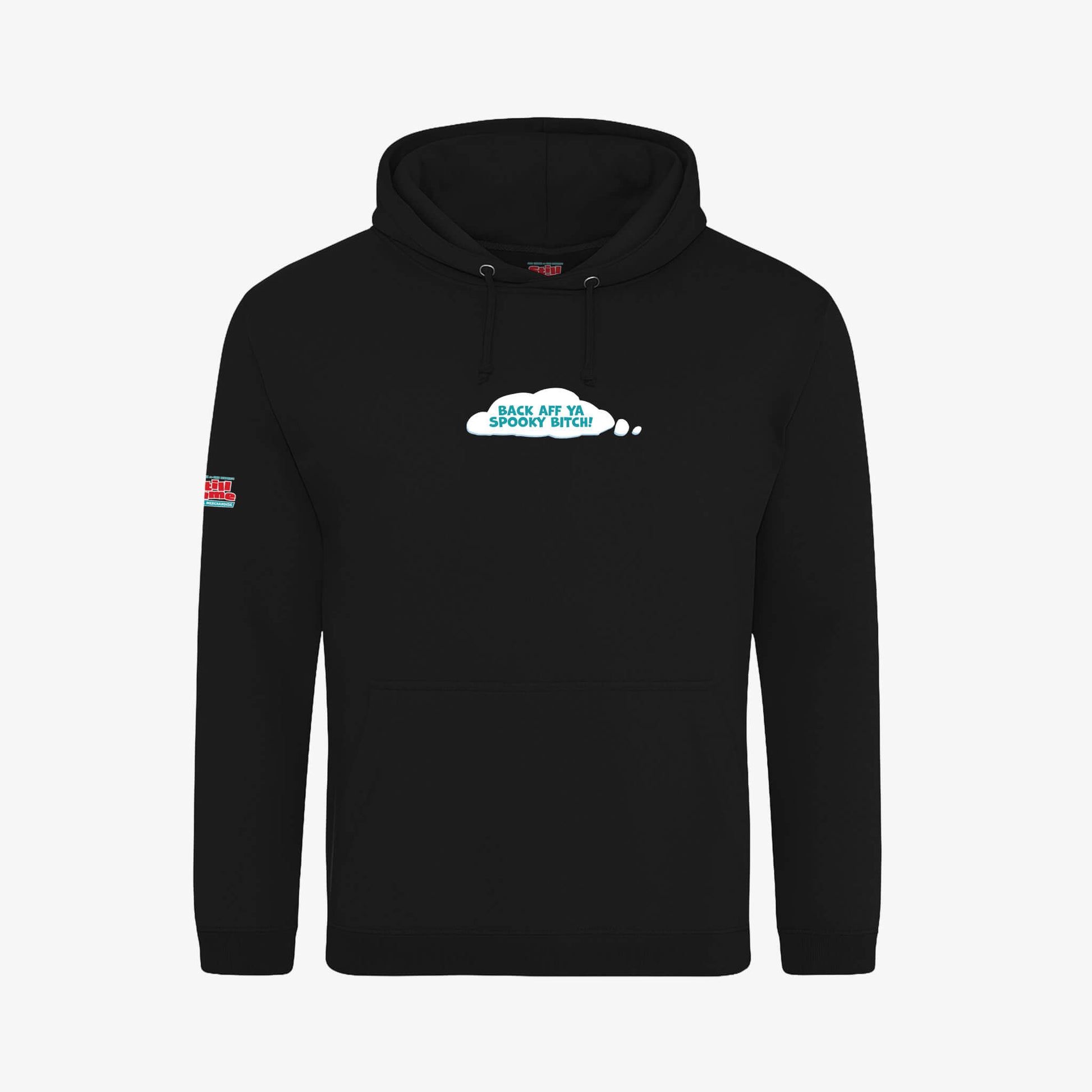 Back Aff Hoodie - Black - Back View - Official Still Game