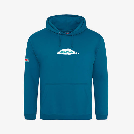 Back Aff Hoodie - Deep Sea Blue - Front View - Official Still Game