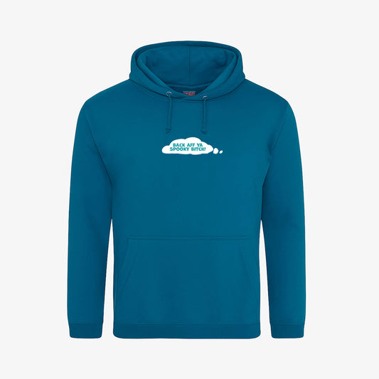 Back Aff Hoodie - Deep Sea Blue - Front View - Official Still Game