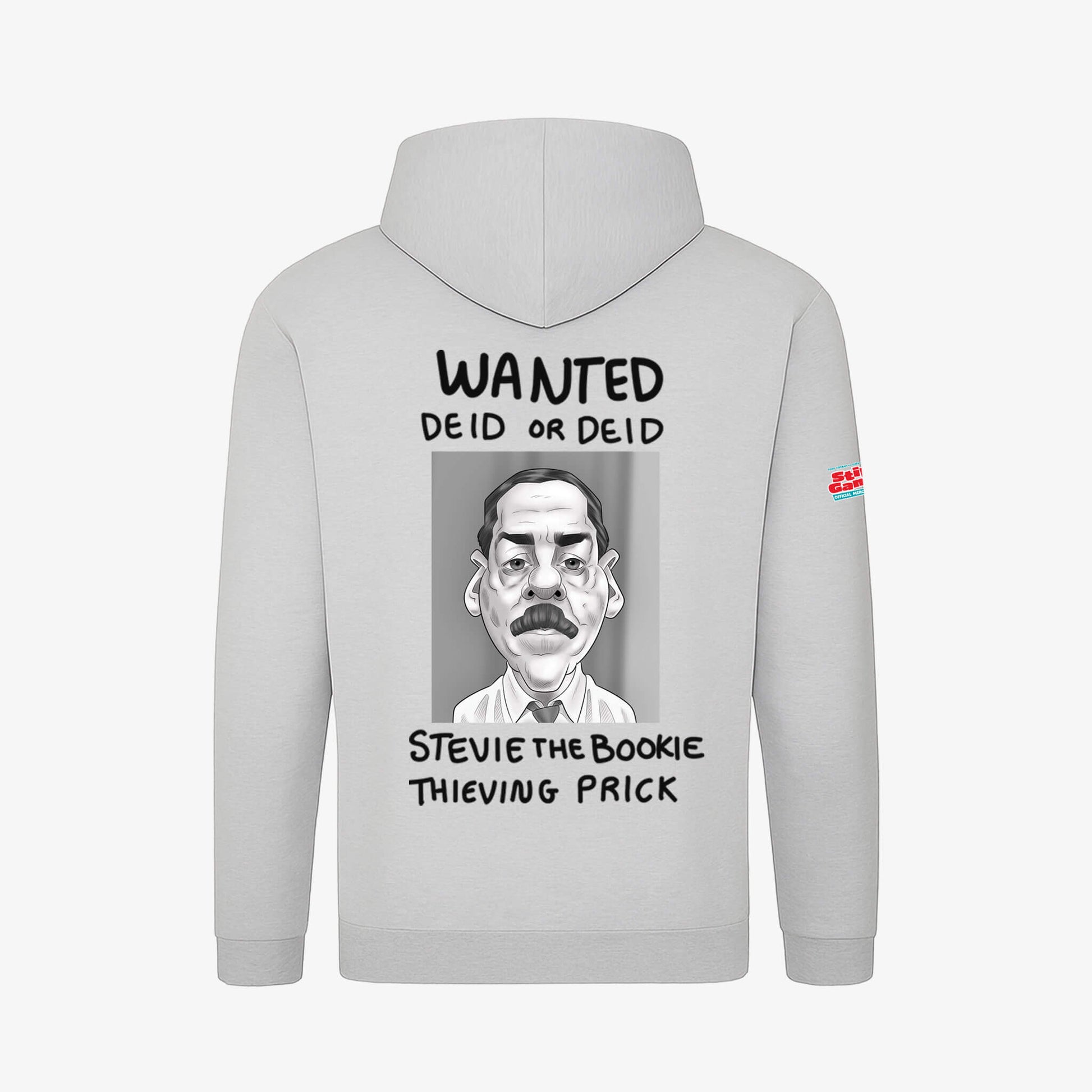 Deid Or Deid Hoodie - Light Grey - Back View - Official Still Game