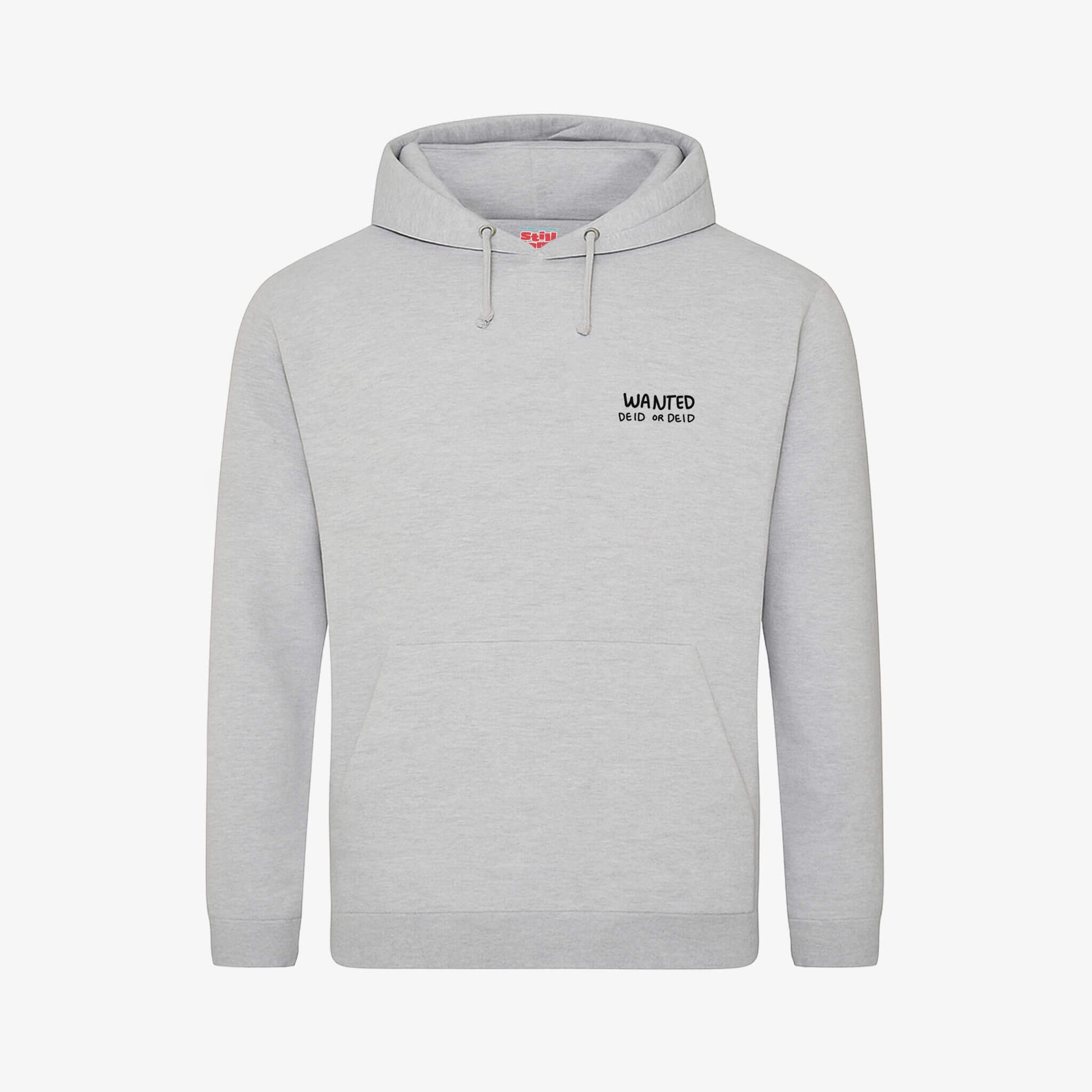Deid Or Deid Hoodie - Light Grey - Front View - Official Still Game
