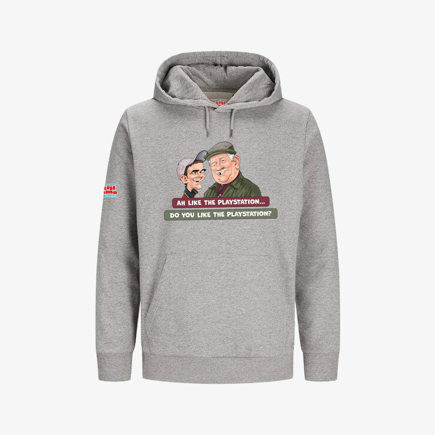 Ah Like The PlayStation Hoodie - Light Grey - Front View - Official Still Game