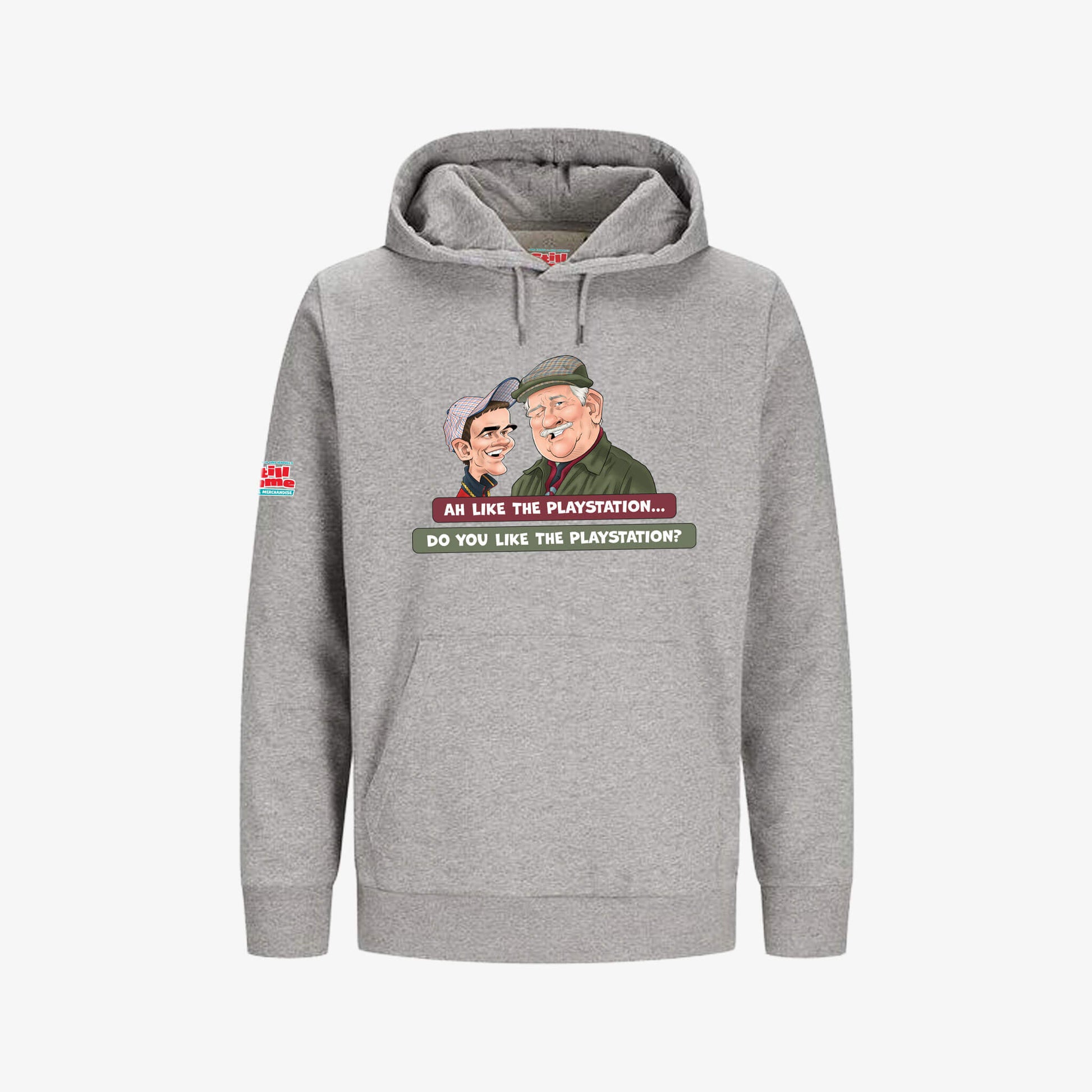 Ah Like The PlayStation Hoodie - Light Grey - Front View - Official Still Game