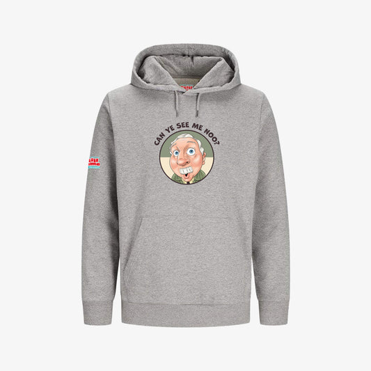 Can Ye See Me Noo Hoodie - Light Grey - Front View - Official Still Game