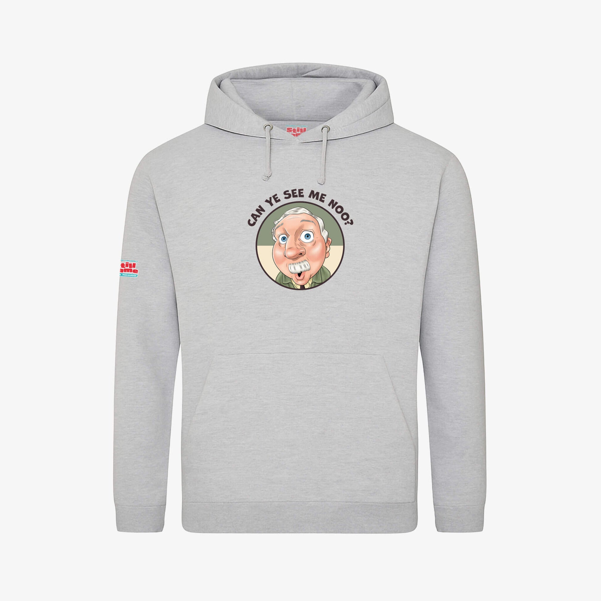 Can Ye See Me Noo Hoodie - Light Game - Front View - Official Still Game