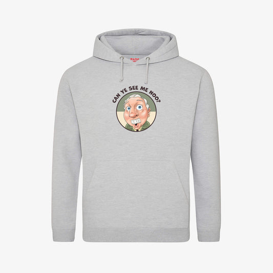 Can Ye See Me Noo Hoodie - Grey - Front View - Official Still Game