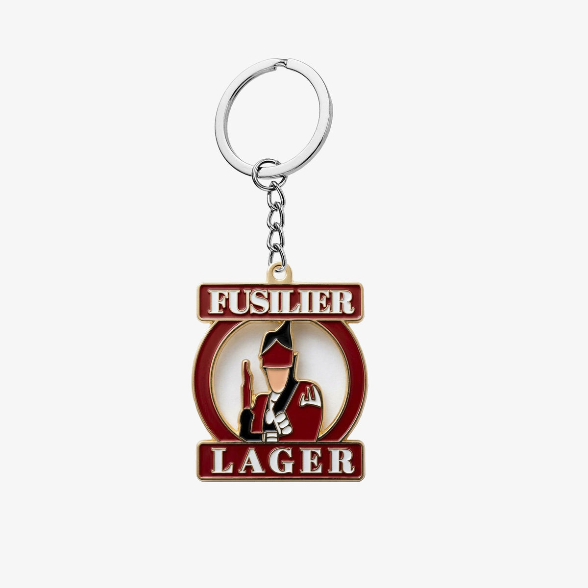 Enamel Keying with Fusilier Lager Label design
