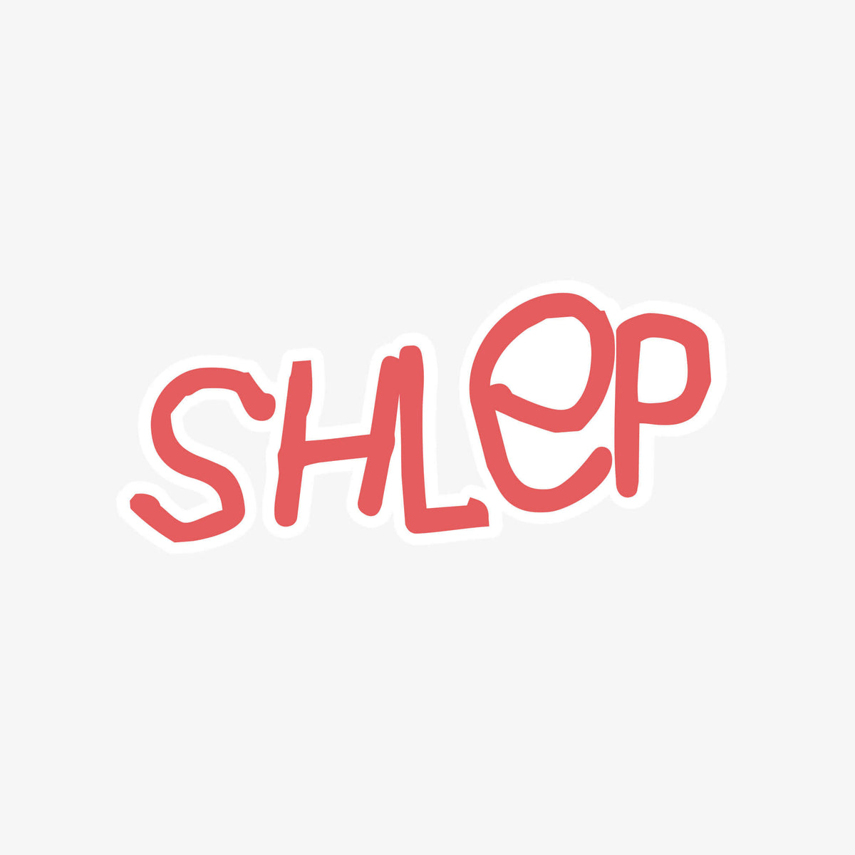 Clear adhesive vinyl shlep sticker