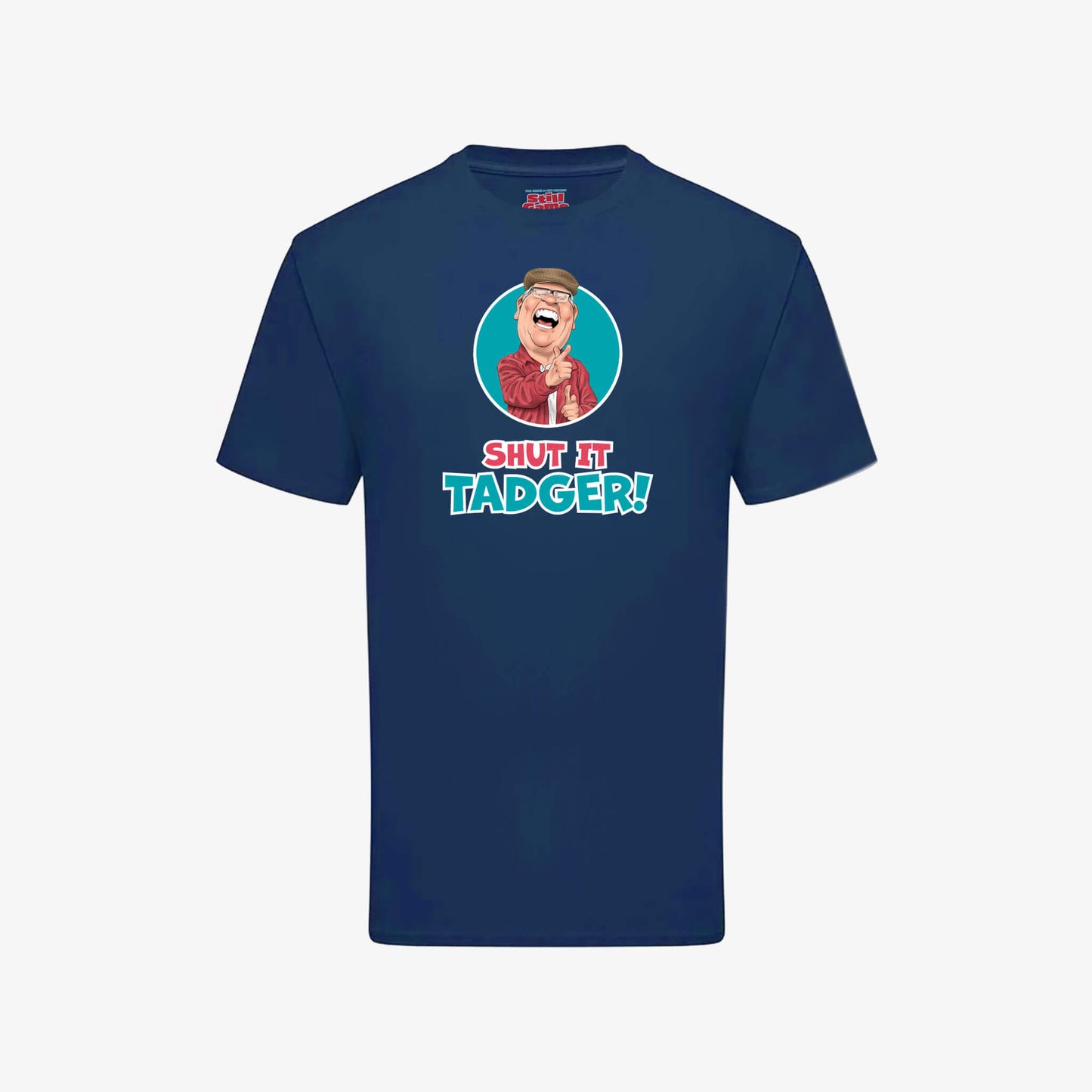 Shut It, Tadger! T-Shirt - Mountain Blue - Front View - Official Still Game