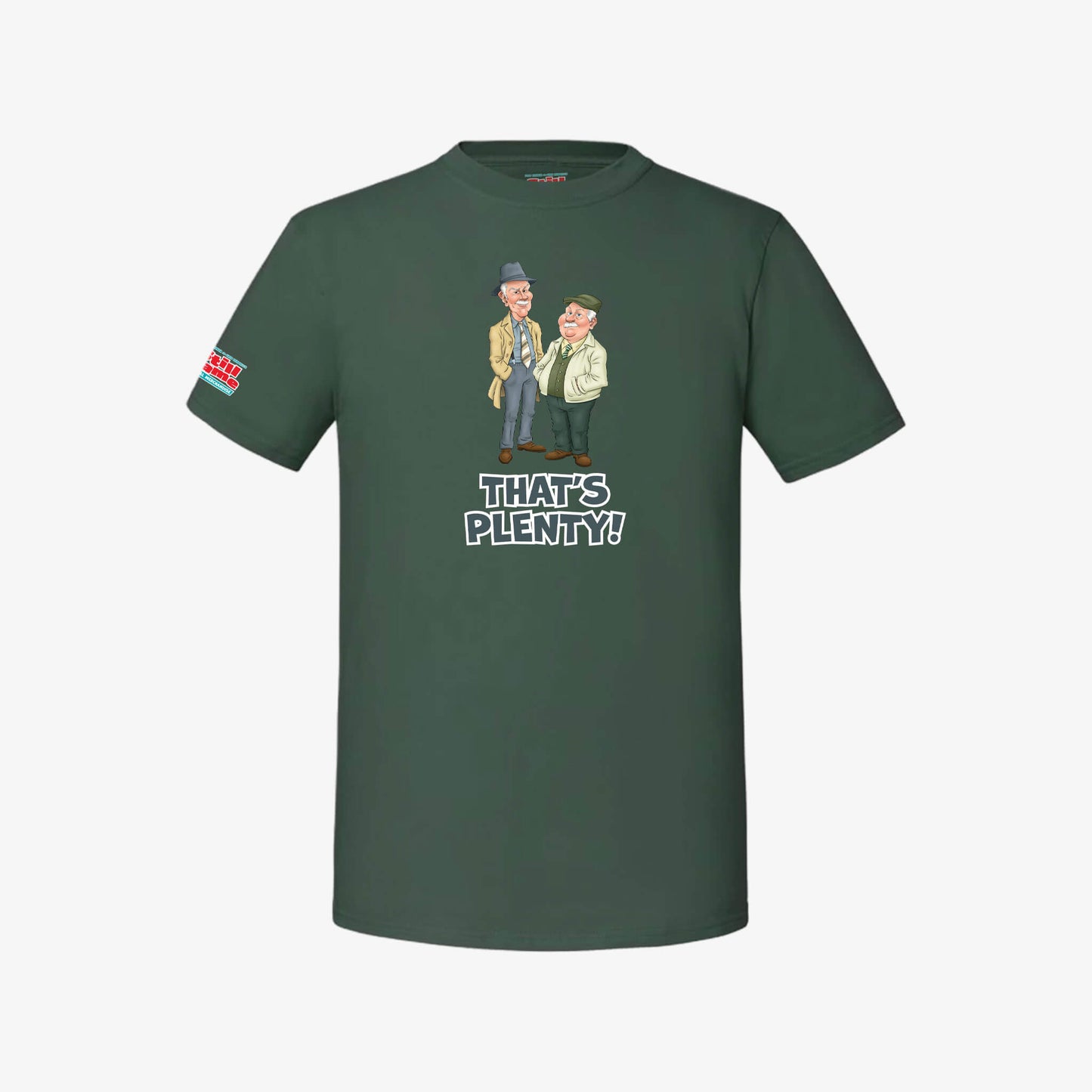 That's Plenty T-Shirt - Bottle Green - Front View - Official Still Game