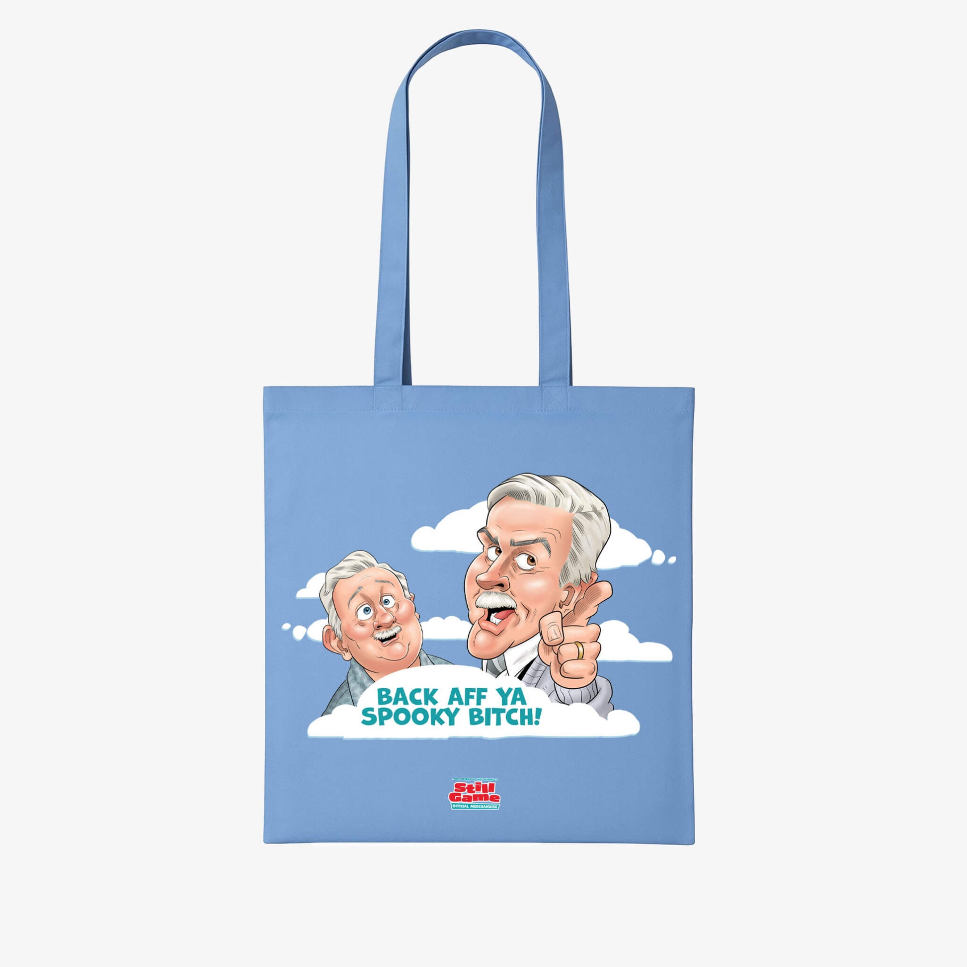 Back Aff Tote Bag - Cornflower Blue _ Official Still Game