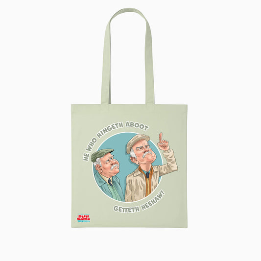 He Who Hingeth Aboot Tote Bag - Mint - Official Still Game