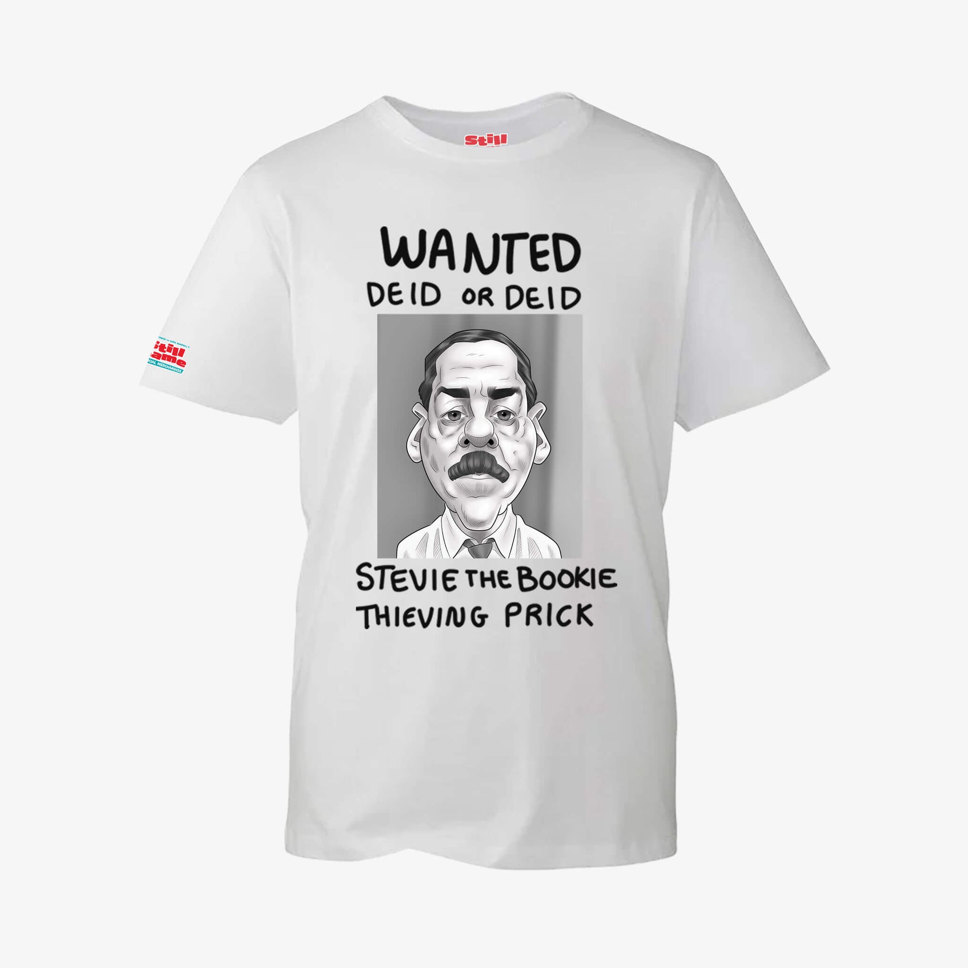 Deid Or Deid T-Shirt - White - Front View - Official Still Game