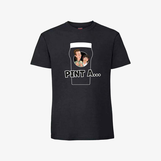 Pint A... T-Shirt | Black | Official Still Game