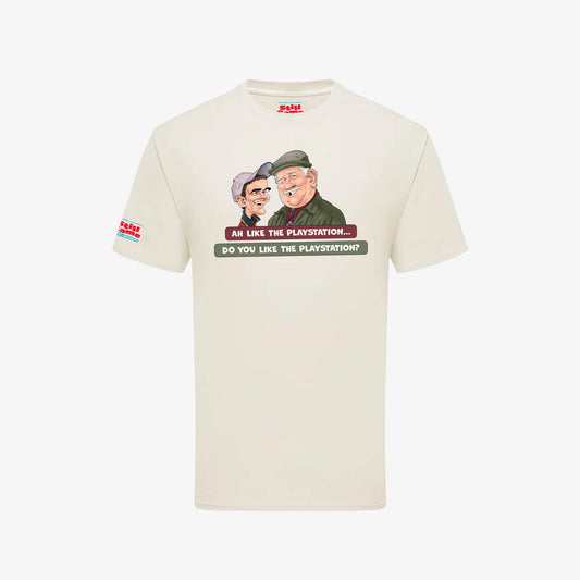 Ah Like The PlayStation T-Shirt - Natural - Front View - Official Still Game