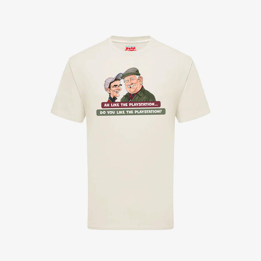 Ah Like The PlayStation T-Shirt - Natural - Front View - Official Still Game