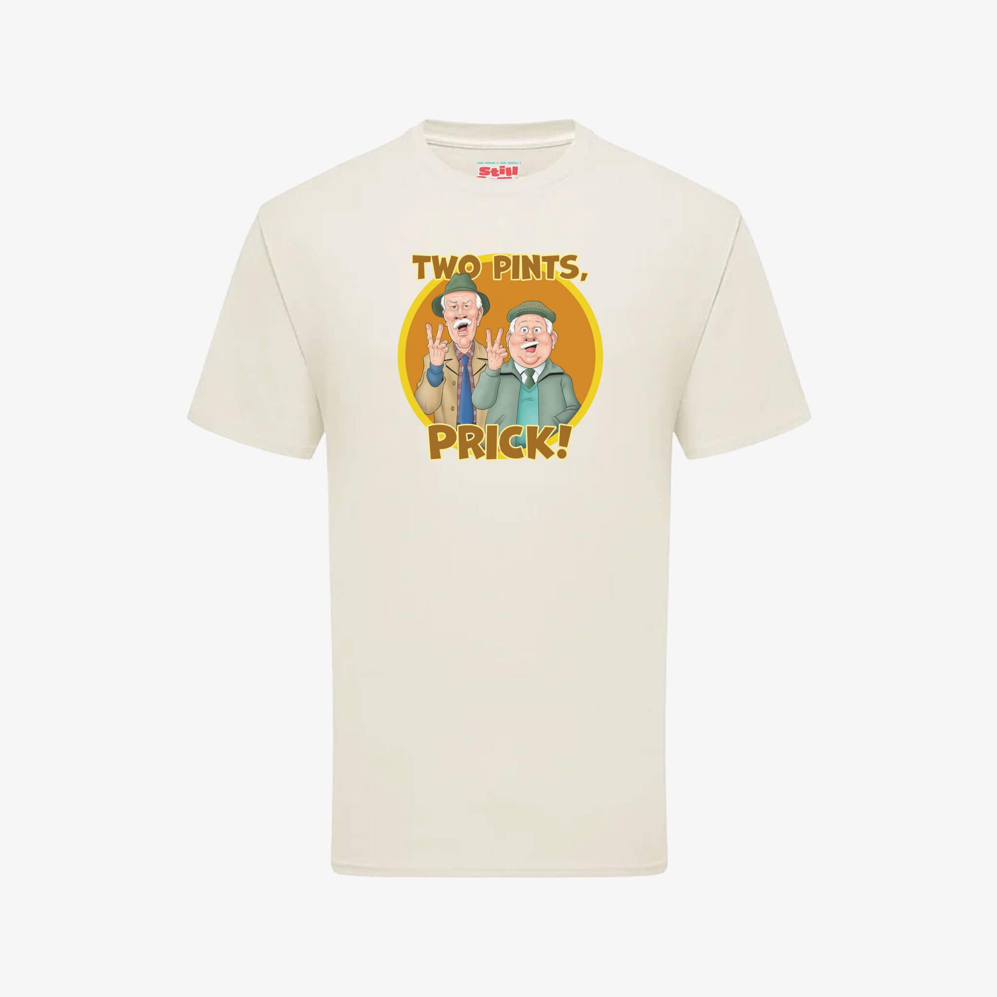 Two Pints, Prick T-Shirt - Natural - Official Still Game